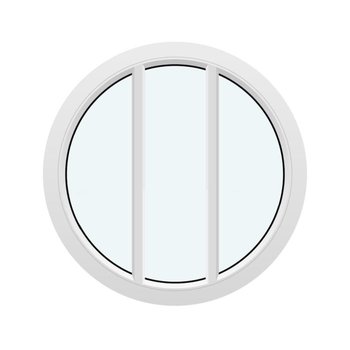 Rundt fastkarm vinduer (Uten åpning)
