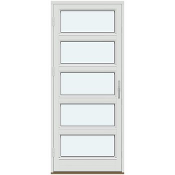 Balkongdører med aluminiumsbekledning (Lager) (Med én ramme, utadslående)