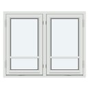 2 rammer med 1 vannrett sprosse‎