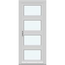 1 ramme med 3 vannrette sprosser som deler glass