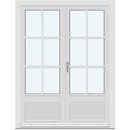 2 rammer med 2 vannrette sprosser, 1 loddrett sprosse, panel