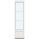 1 fløy med loddrett glass, 2 vannrette sprosse, panel