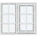 Med 2 vannrette og 2 loddrette sprosser