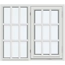 Med 2 vannrette og 4 loddrette‏‏‎ ‎sprosser