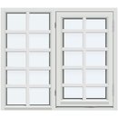 Med 4 vannrette og 2 loddrett‏‏‎e ‎sprosser