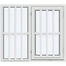 Med 1 vannrett og 6 loddrette‏‏‎‏‏‎ ‎‎sprosser